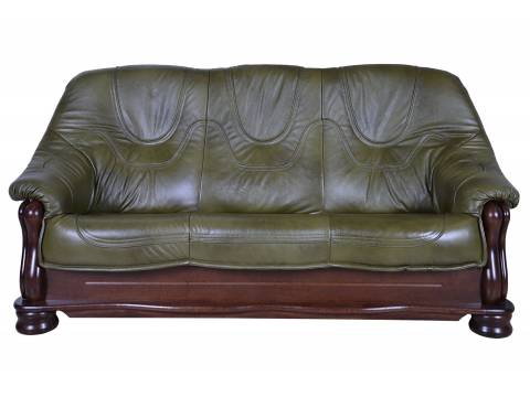 stylowa kanapa 3 osobowa w kolorze oliwki