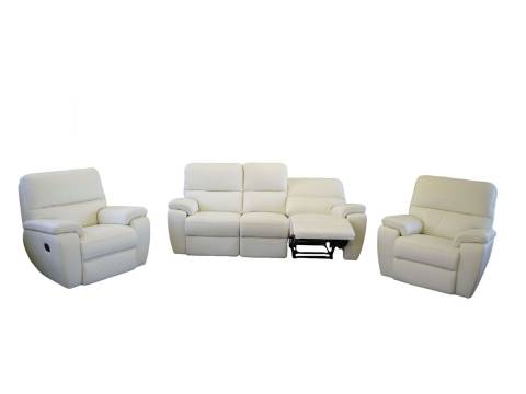 komplet wypoczynkowy sofa i fotele 100% skóra naturalna