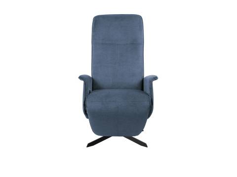Niebieski nowoczesny fotel do salonu