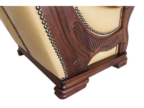 kanapa z szufladami drewno skora
