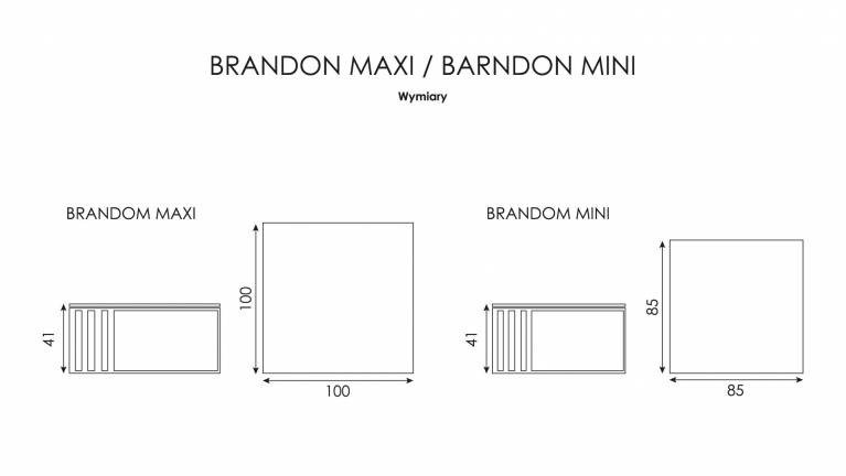 Salon | Wymiary Brandom Maxi / Mini