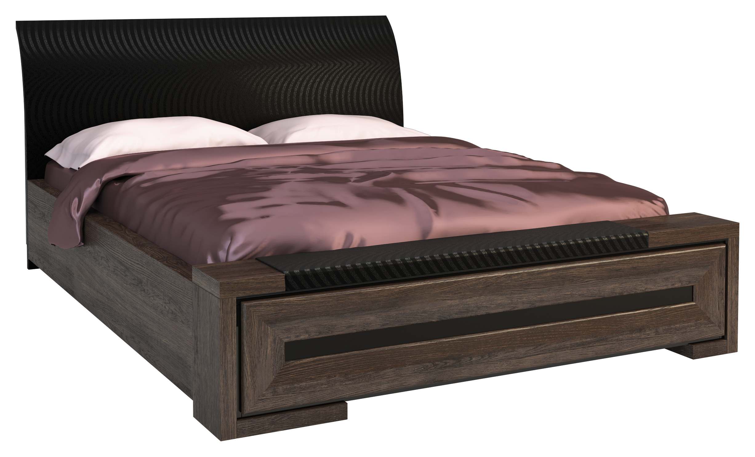 łóżko z ławeczką kolekcja corino mebin