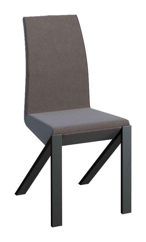 Krzesło na czarnych metalowych nogach