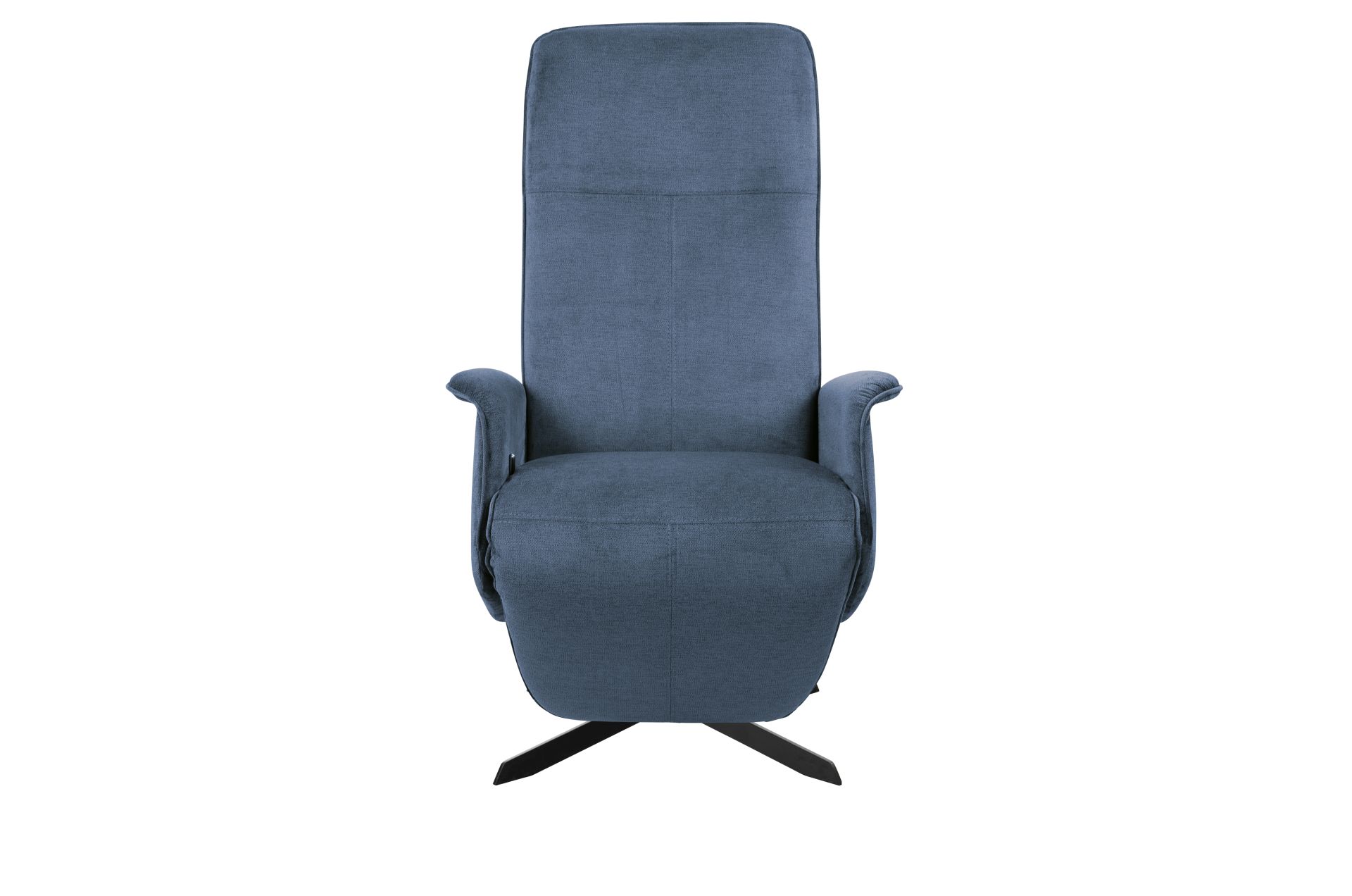 Niebieski nowoczesny fotel do salonu