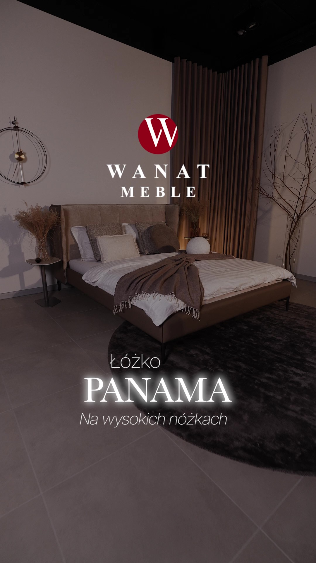 Łóżko Panama na wysokich nóżkach Łóżko Panama na wysokich nóżkach