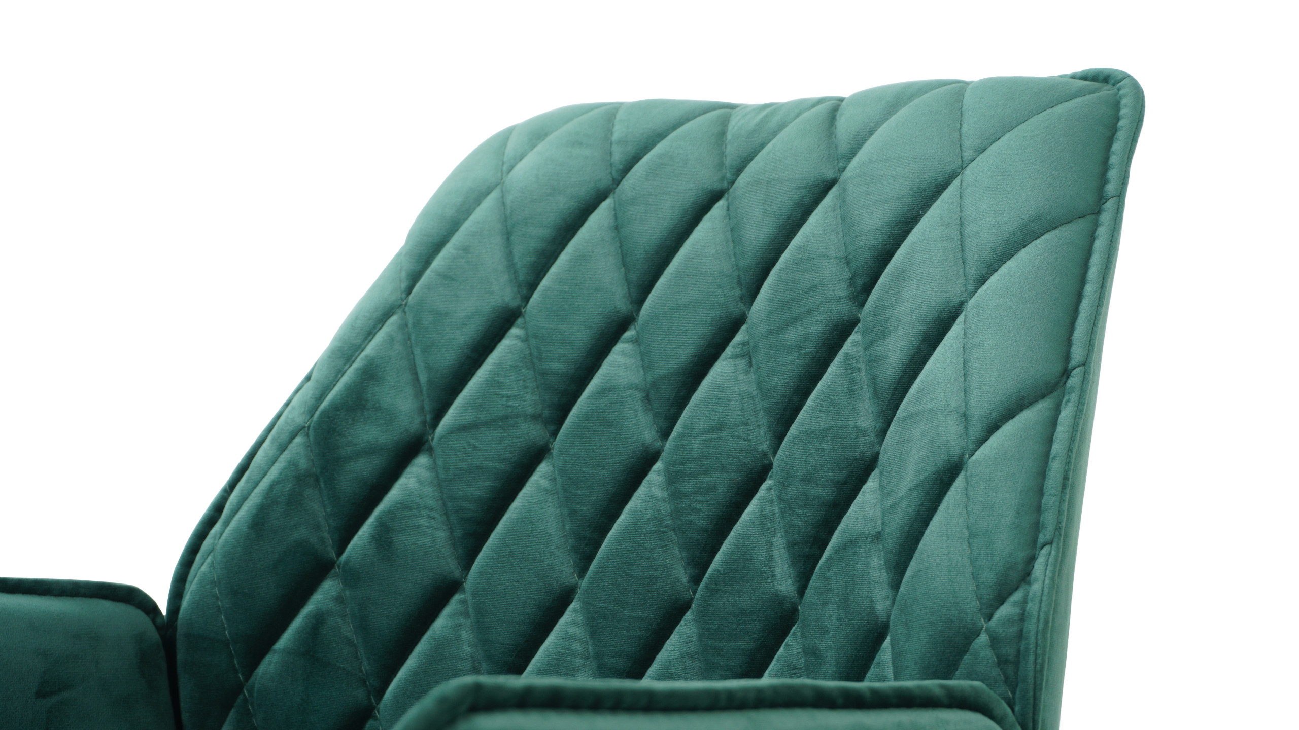 designerskie krzesło do jadalni w tkaninie Paris Green Krzesło Rio welurowe