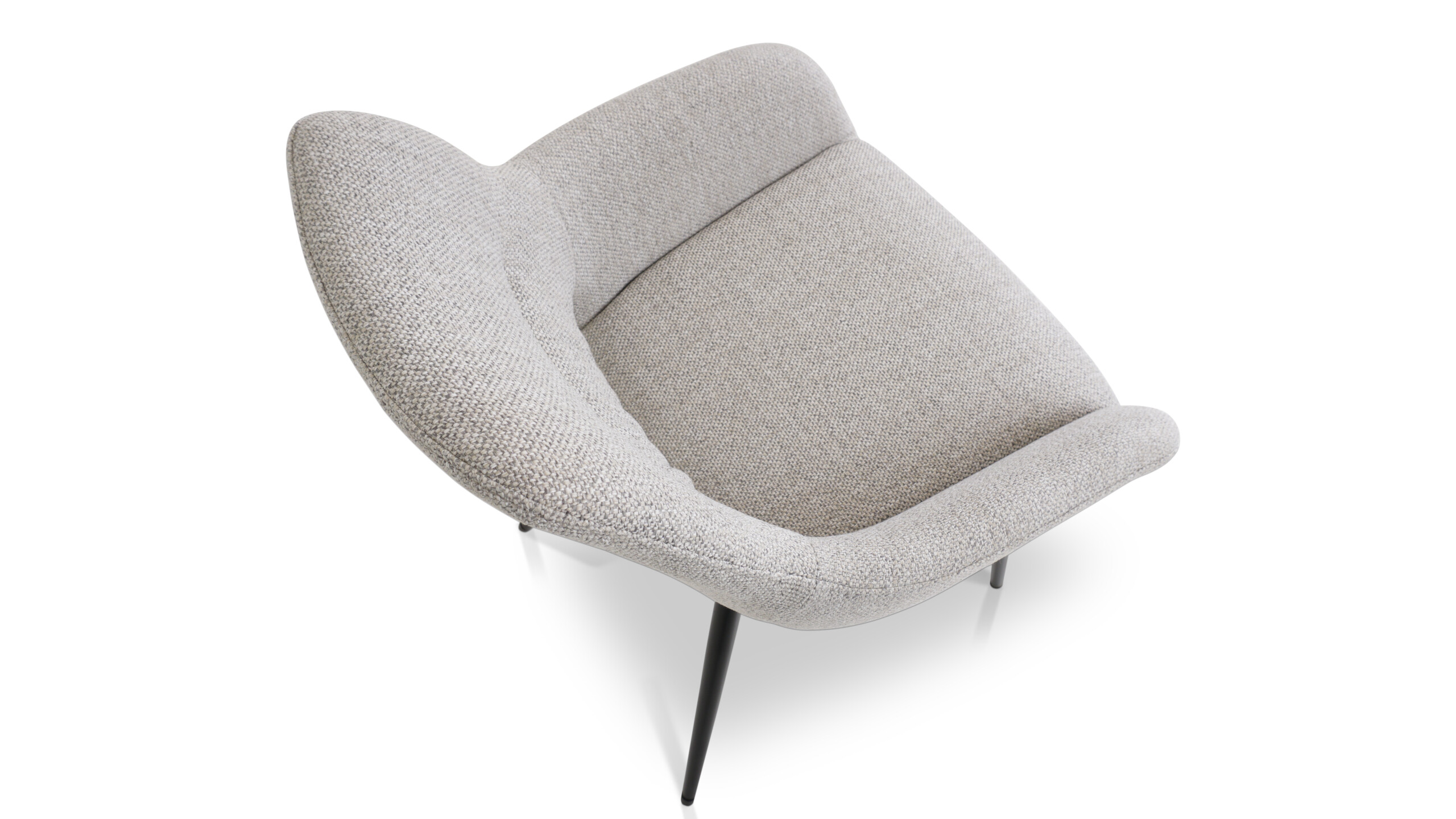 designerskie krzesło z tkaniny Artex Moulin 54 Krzesło Cindy na metalowych nogach