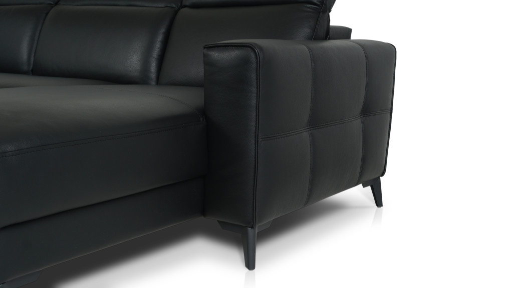 Ponte skórzana sofa z szezlongiem