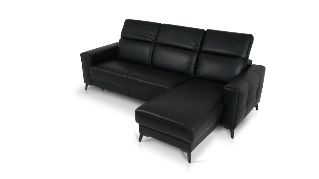Ponte skórzana sofa z szezlongiem
