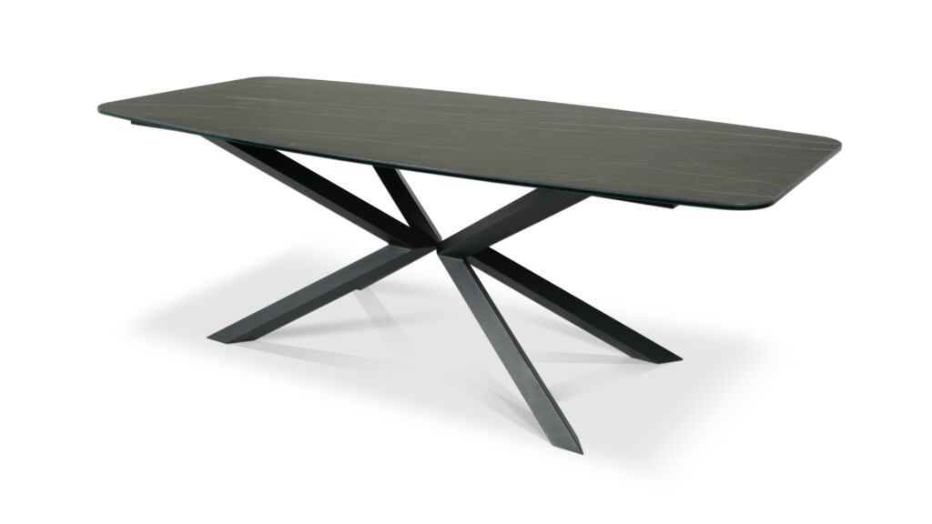 Stół Linatte elegancki stół z blatem Laminam Noir Desire Stół Linatte elegancki stół z blatem Laminam Noir Desire
