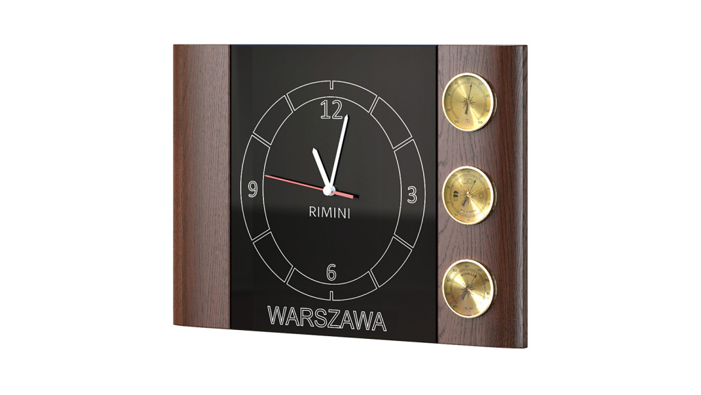 Elegancka stacja pogody w drewnie