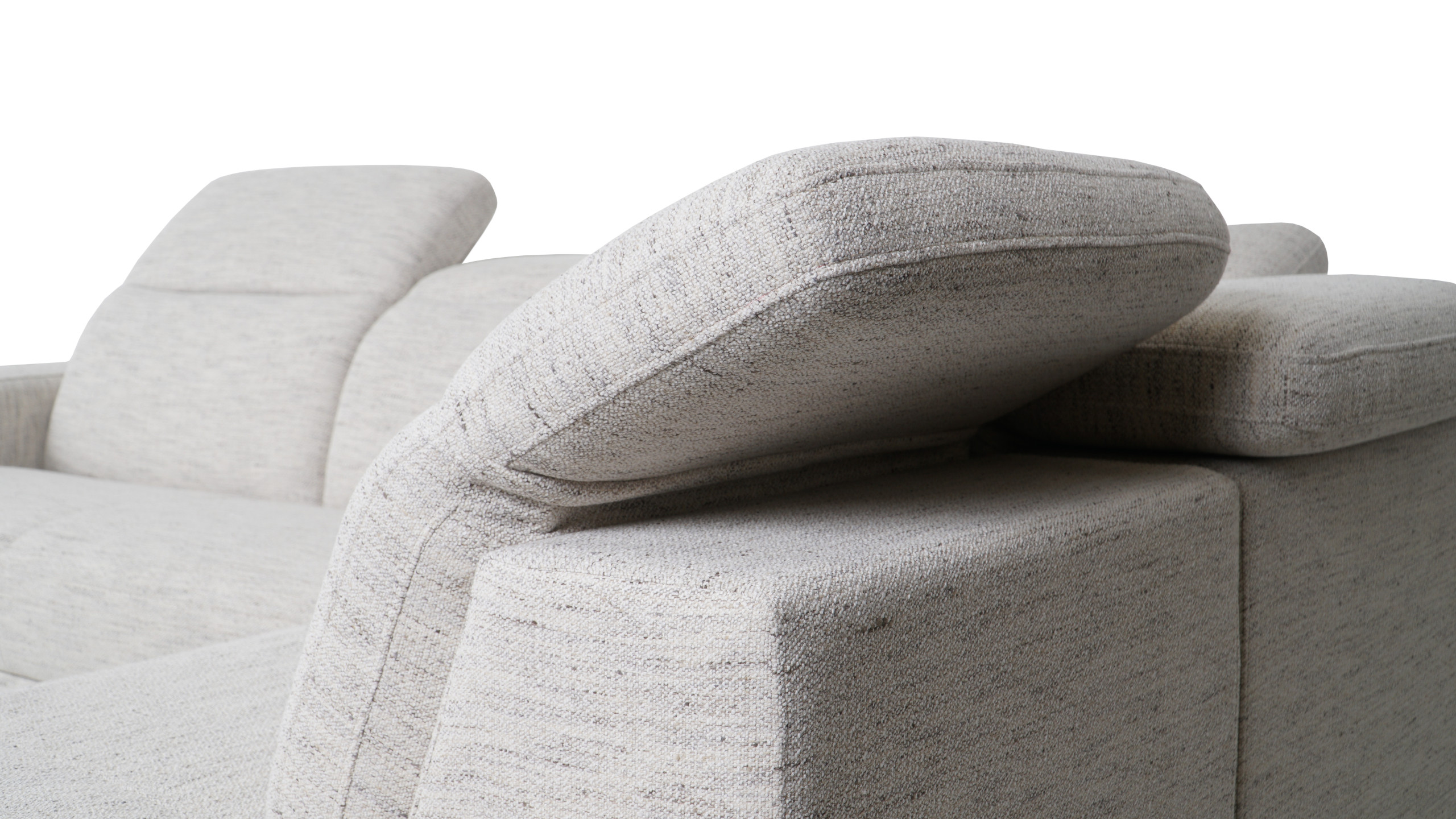 nowoczesny narożnik ze spaniem w tkaninie FibreGuard Tahira wygodny wypoczynek ze spaniem