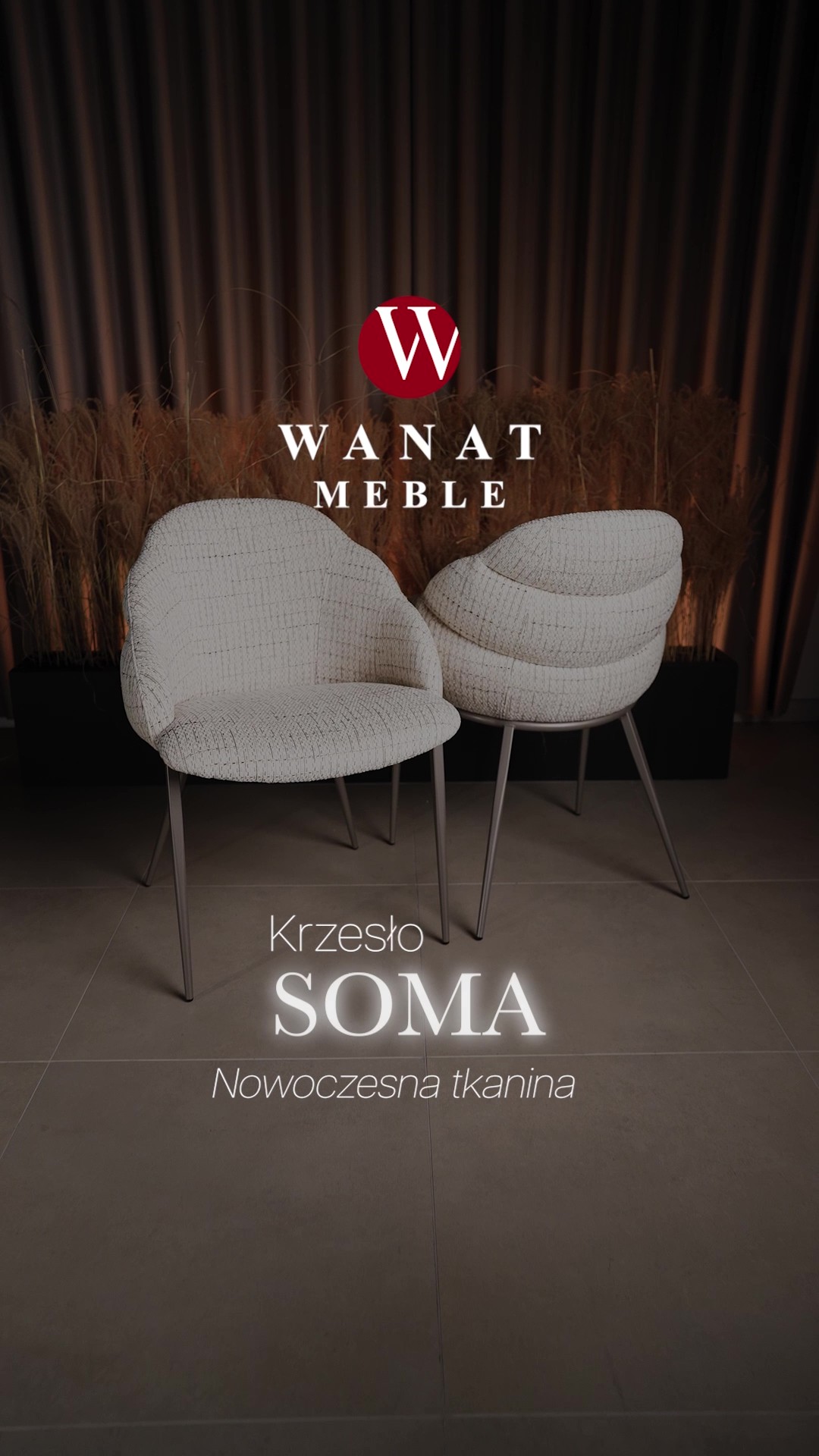 Krzesło Soma w nowoczesnej tkaninie