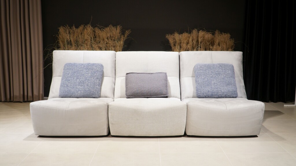 Sofa modułowa Aspio w tkaninie w odcieniach szarości -50% Wyprzedaż Sofa modułowa Aspio w tkaninie w odcieniach szarości -50% Wyprzedaż
