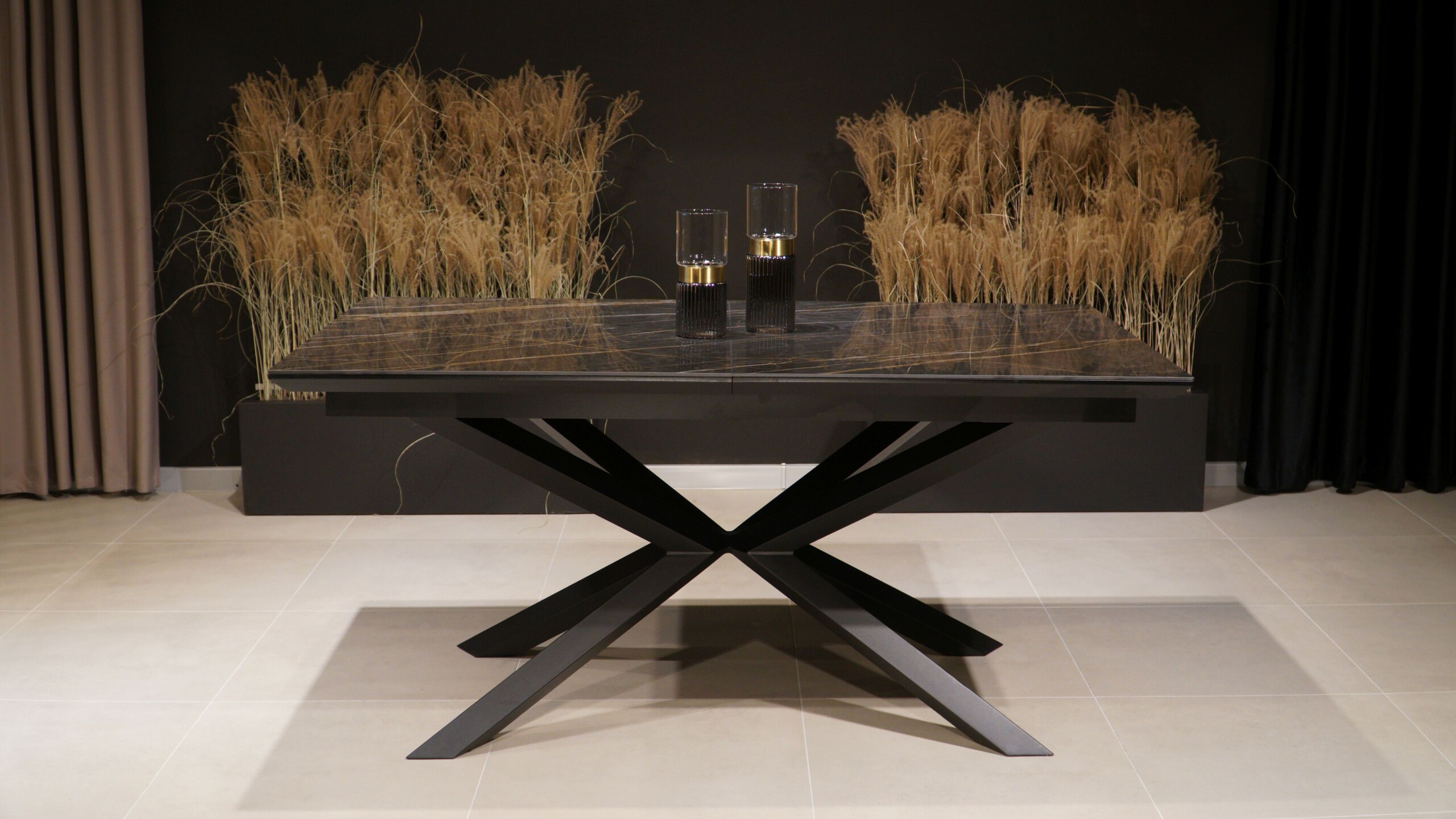 Stół Linatte spiek kwarcowy 160x90 cm+2x40 cm Wyprzedaż -30%