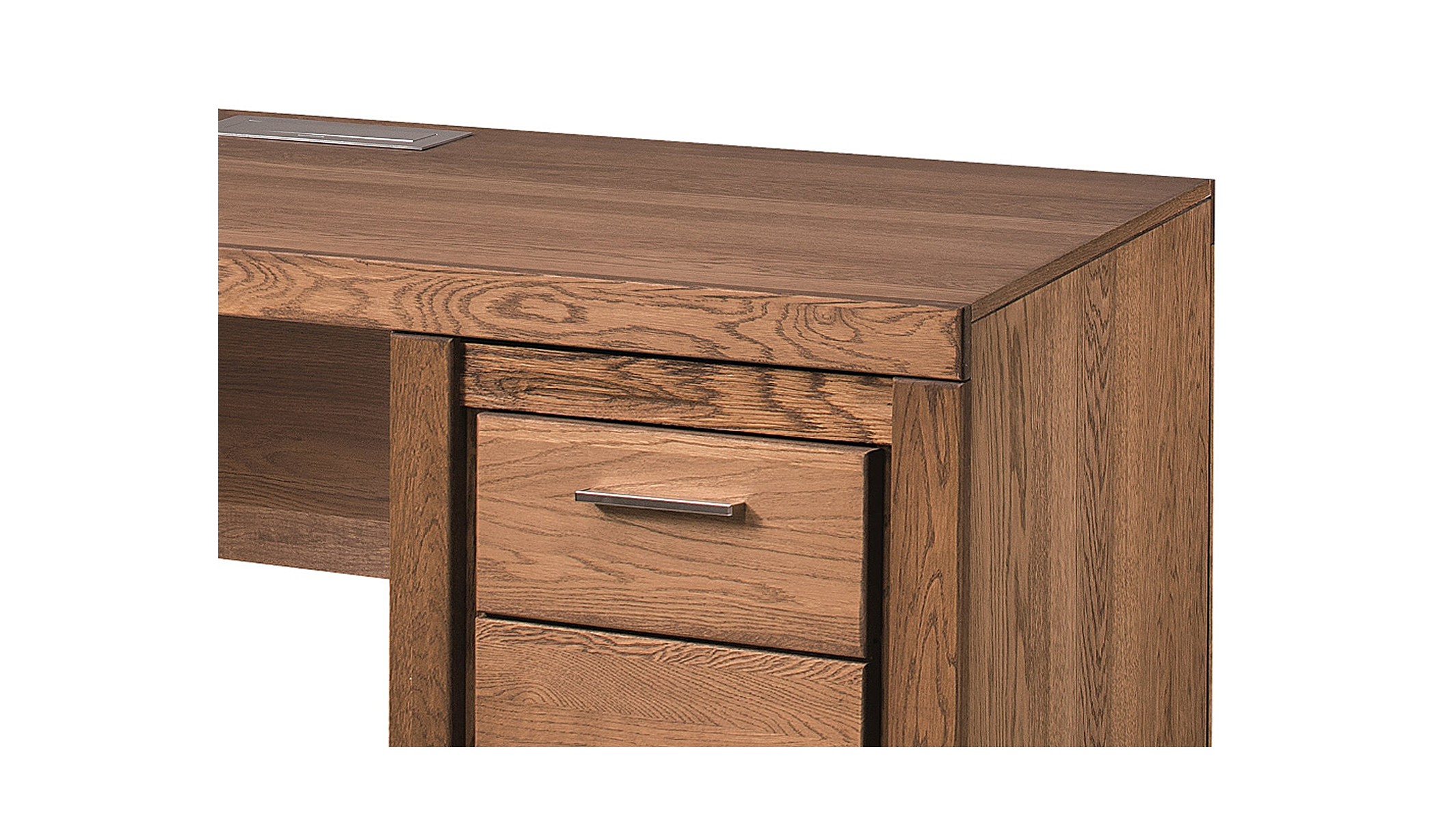 biurko gabinetowe z naturalnego drewna Velvet 37 Biurko gabinetowe z szufladami