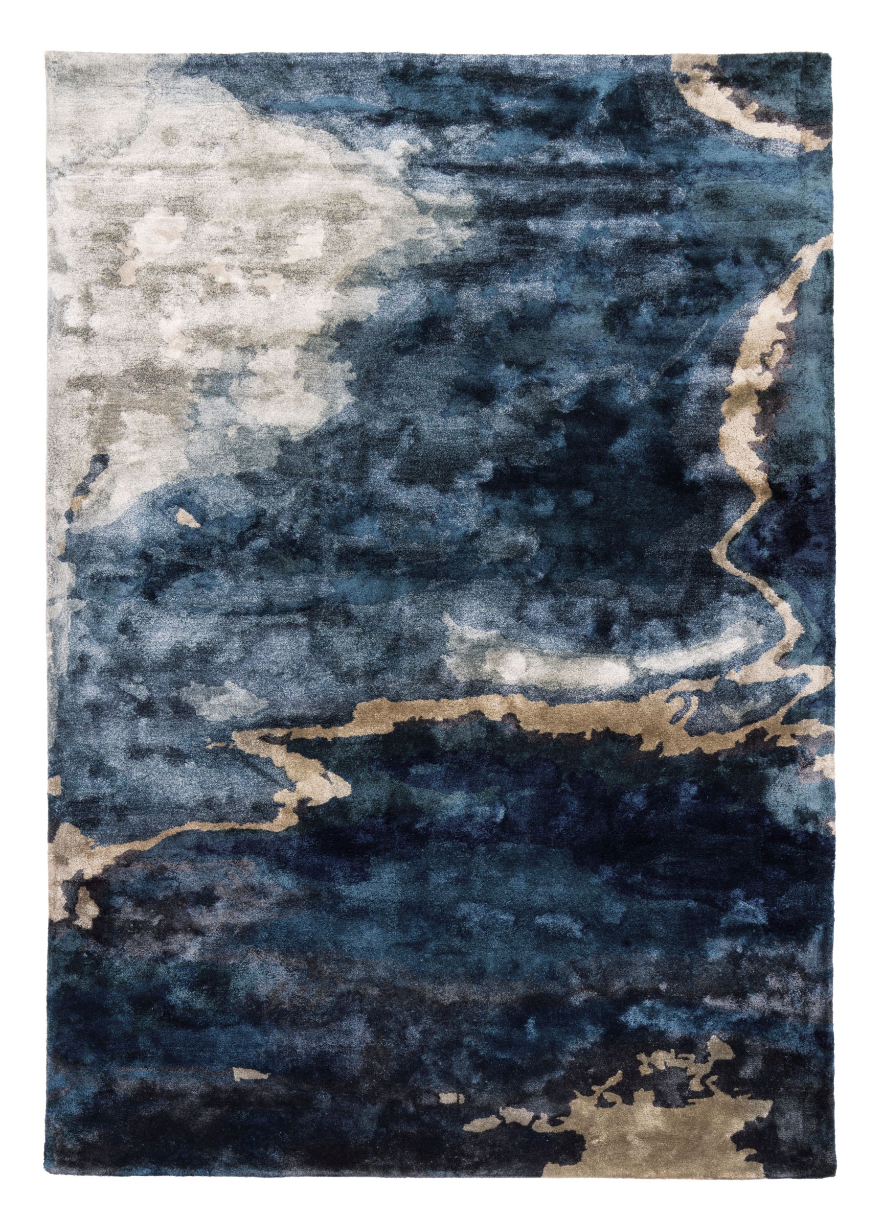 Dywan Escape Blue w intensywnych błękitach