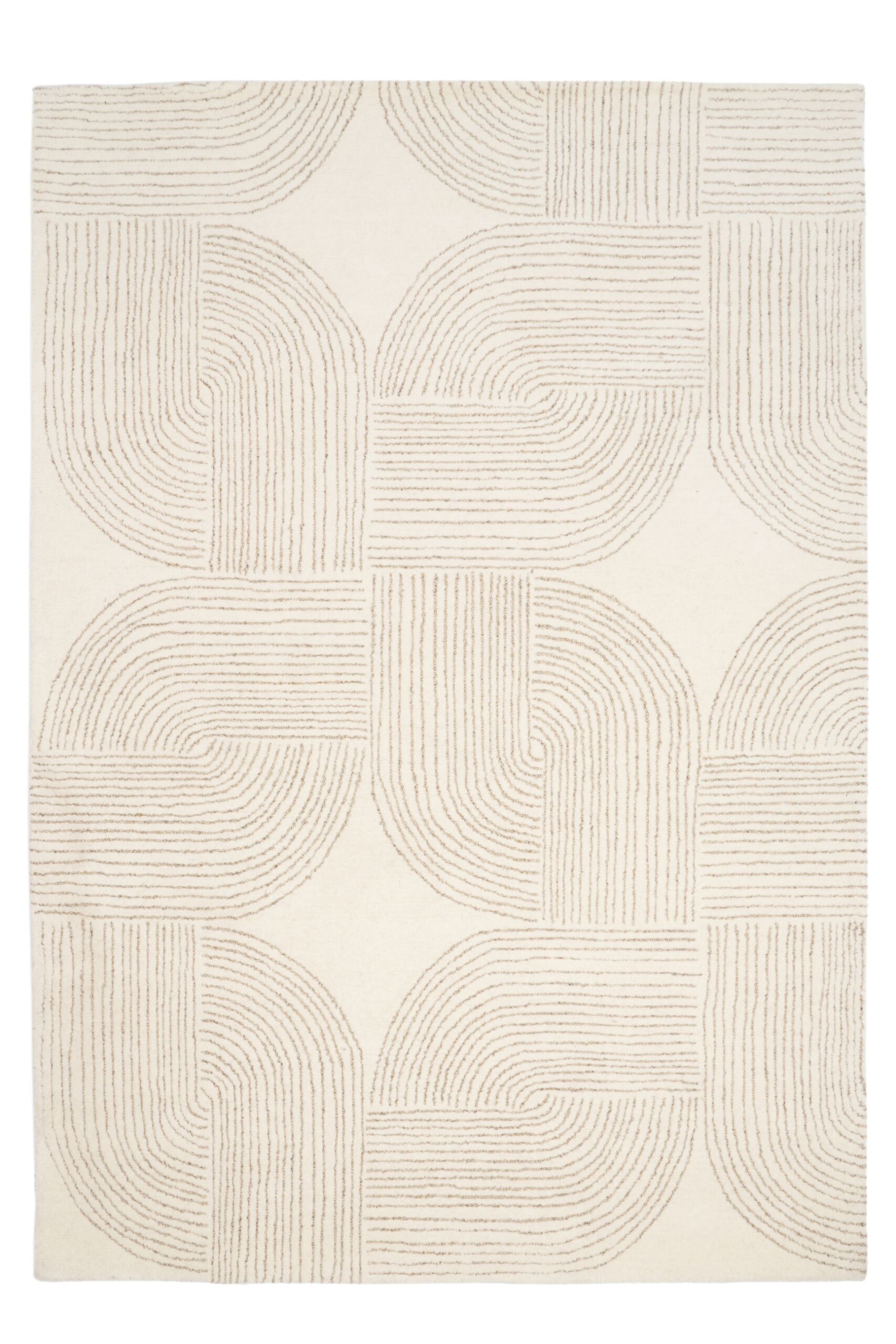 Dywan Ornate Beige z geometrycznym deseniem