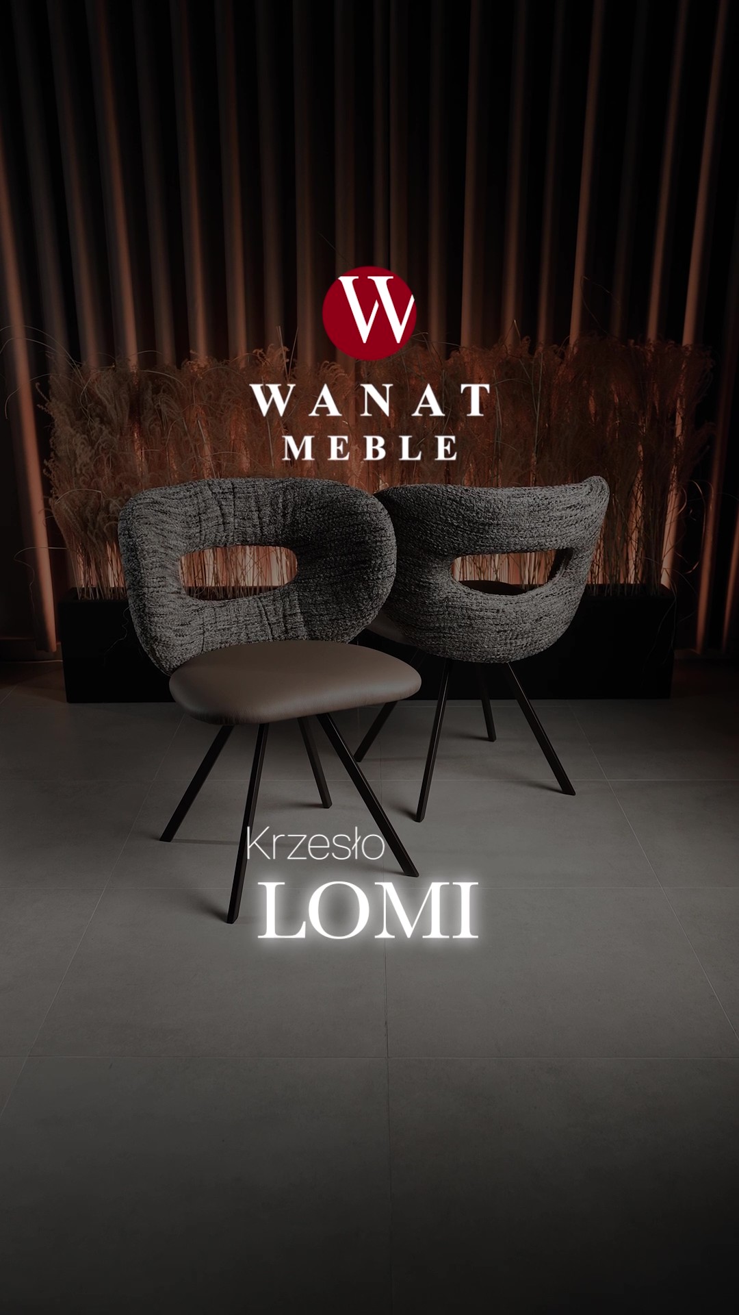 Krzesło Lomi z nogą metalową obrotową Krzesło z wycięciem w oparciu z nogą metalową obrotową polski producent Meble Wanat