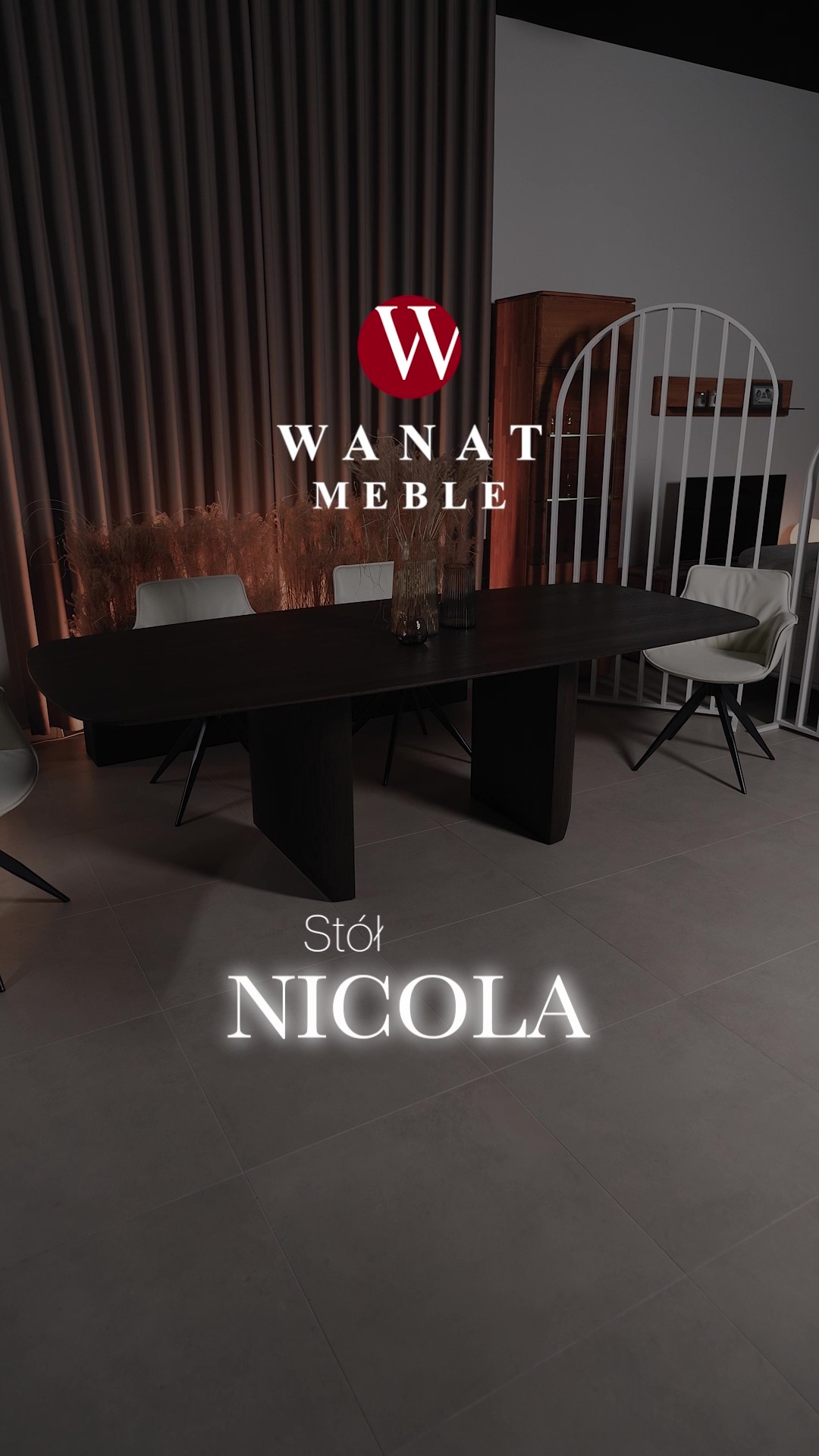 Stół Nicola odsłona drewna w kolorze espresso Stół Nicola najnowsza edycja piękna w luksusowym drewnie dębowym