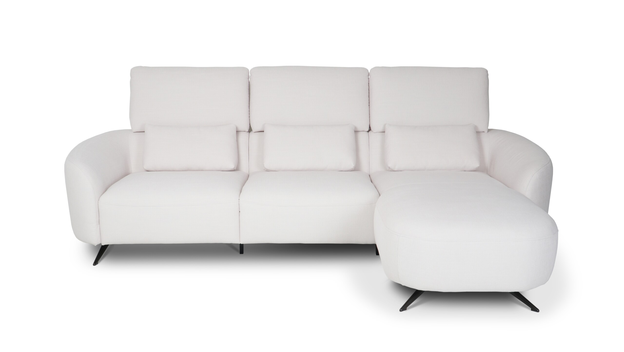 Strona Główna Saga nowoczesna sofa narożna z szezlongiem oraz funkcją odchylania zagłówków do salonu