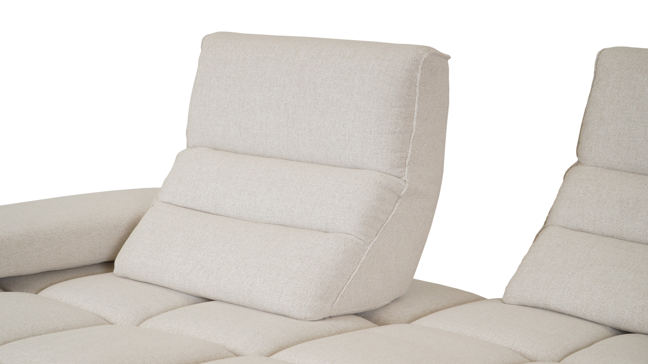 Nowoczesna sofa modułowa Alvito z szezlongiem w tkaninie o wysokiej jakości, z funkcją komfortowego odchylania oparć Nowoczesna sofa modułowa Alvito z szezlongiem w tkaninie o wysokiej jakości, z funkcją komfortowego odchylania oparć